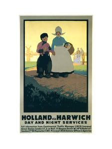 LNER poster. Holland via Harwich - Day & Night