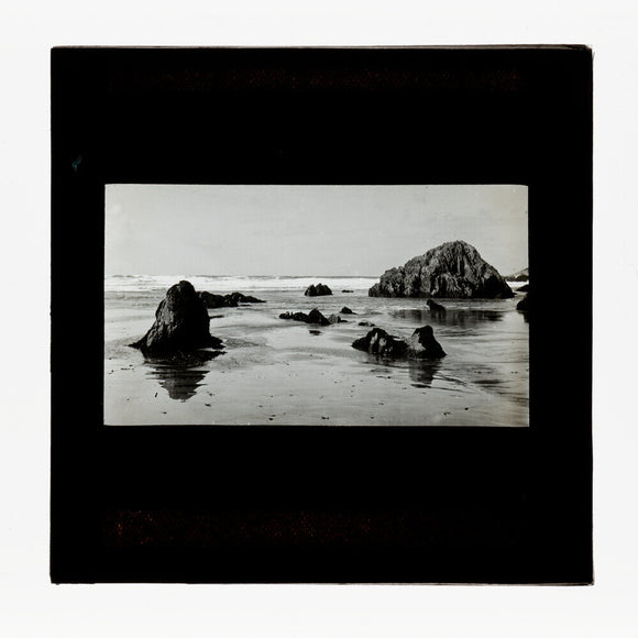 A magic lantern slide of a seascape by Birt Acres, c. 1893.