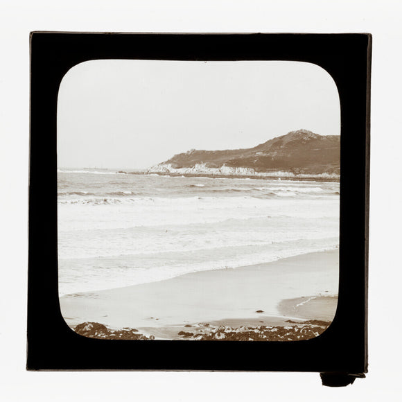 A magic lantern slide of a seascape by Birt Acres, c. 1893.